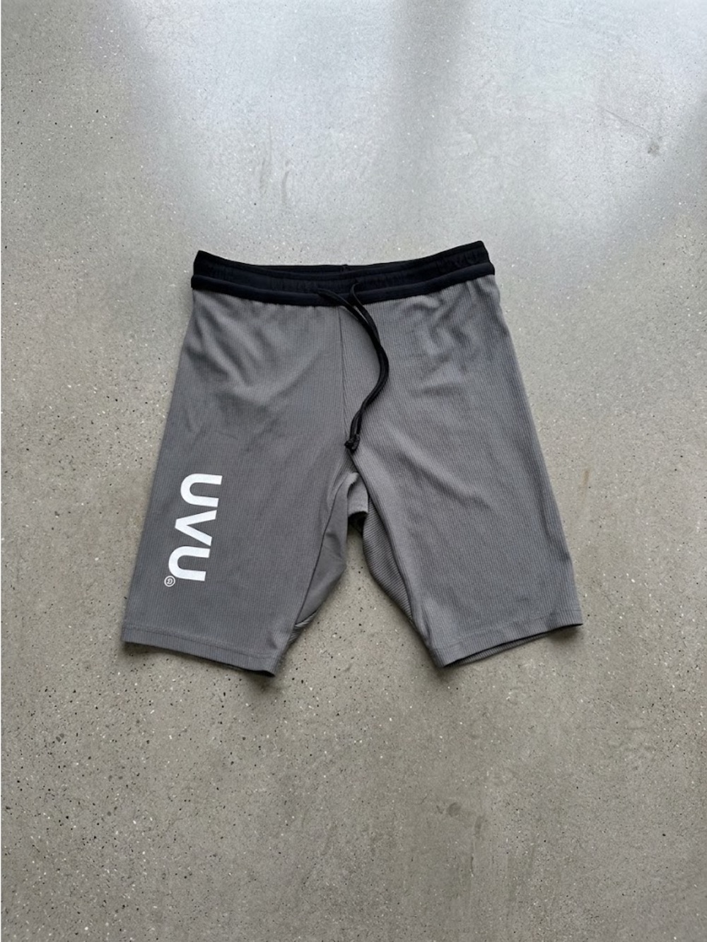 UVU Gray Athletic Shorts with Black Waistband Half Tights